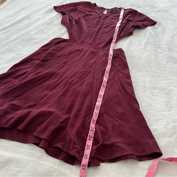 Reformation Amelia Backless Mini Dress in Burgundy - Picture 6 of 7